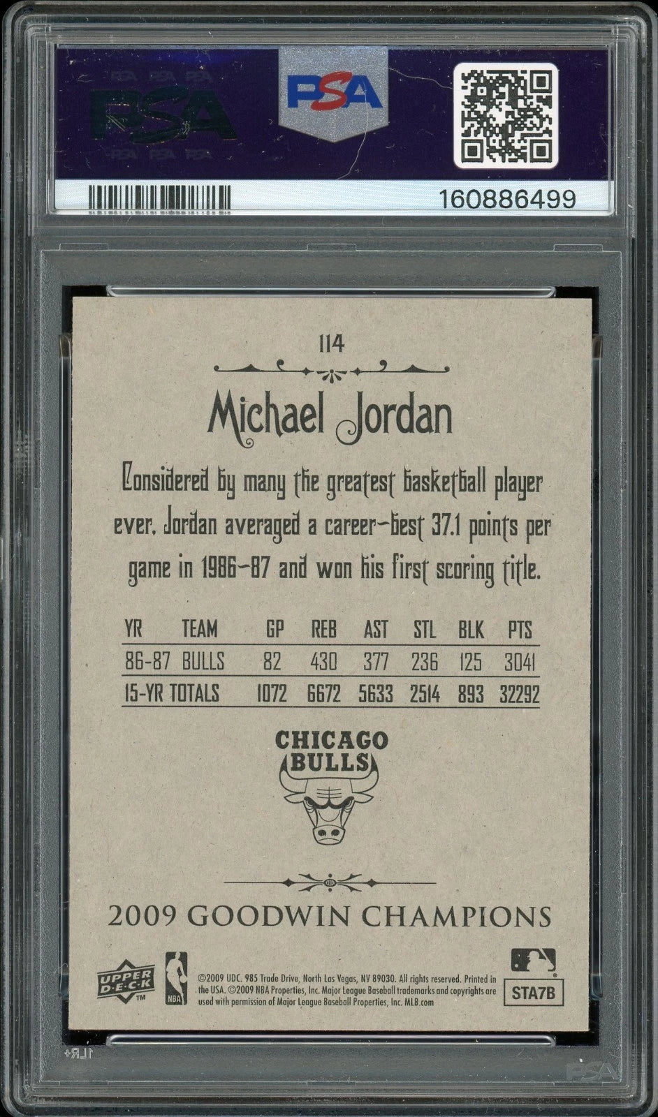 2009 Goodwin Champions #114 Michael Jordan PSA 9 Mint