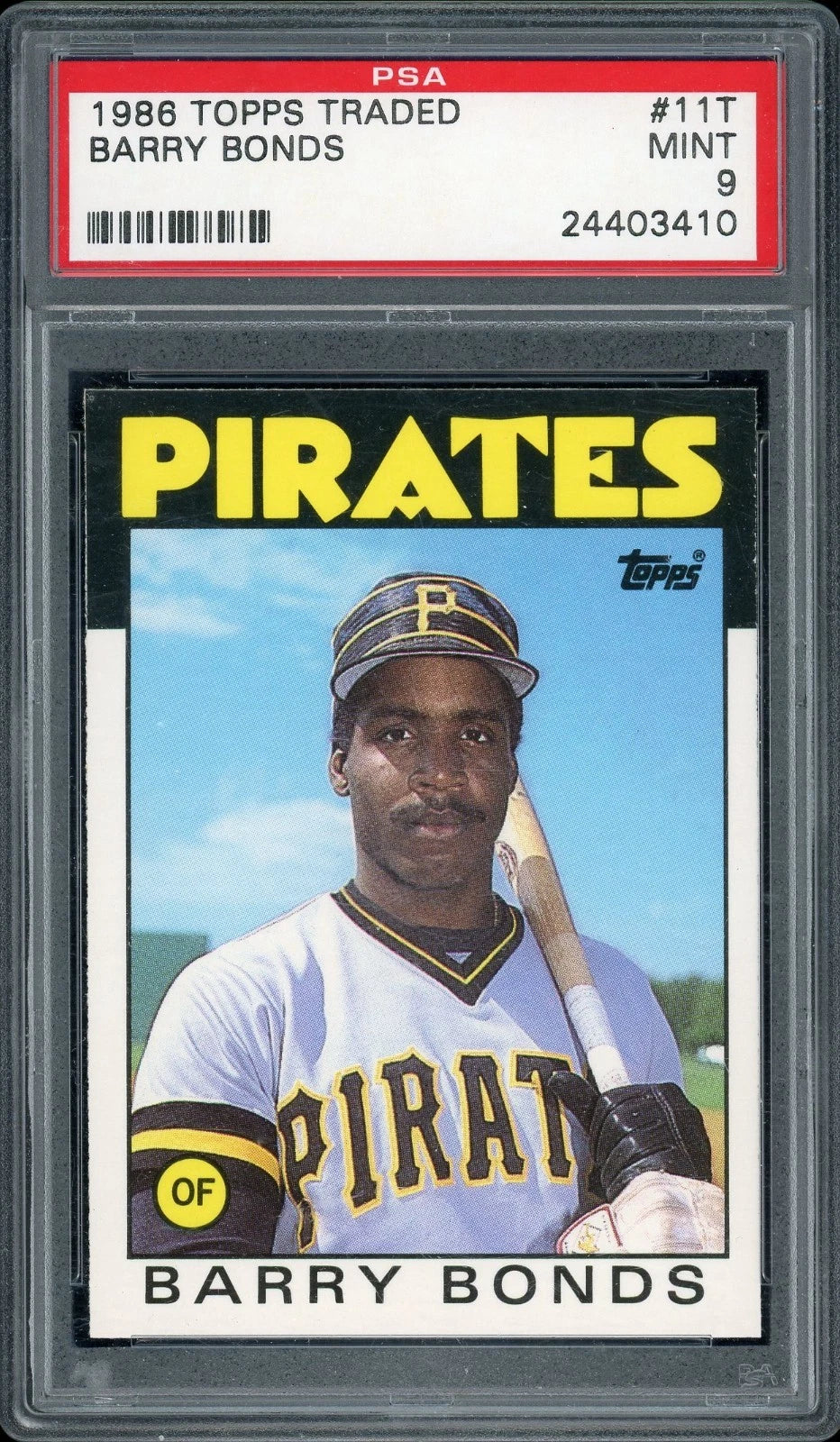 1986 Topps Traded #11T Barry Bonds PSA 9 Mint