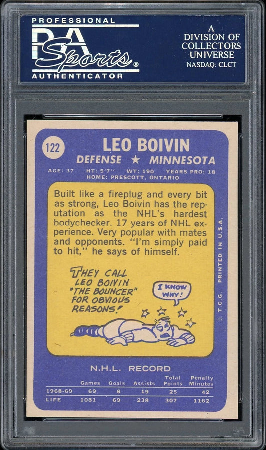 1969 Topps #122 Leo Boivin PSA 7 NM