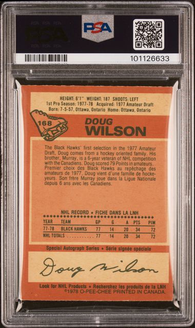 1978 O-Pee-Chee #168 Doug Wilson PSA 4.5 VG-EX +