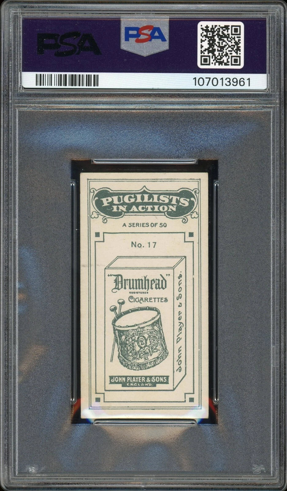 1928 John Player & Son #17 Jack Hyams Pugilists in Action PSA 5 EX