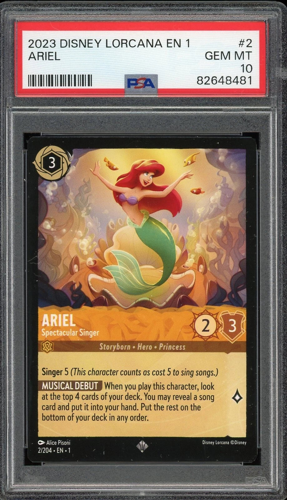 2023 EN 1 The First Chapter #2 Ariel Spectacular Singer PSA 10 GEM MT