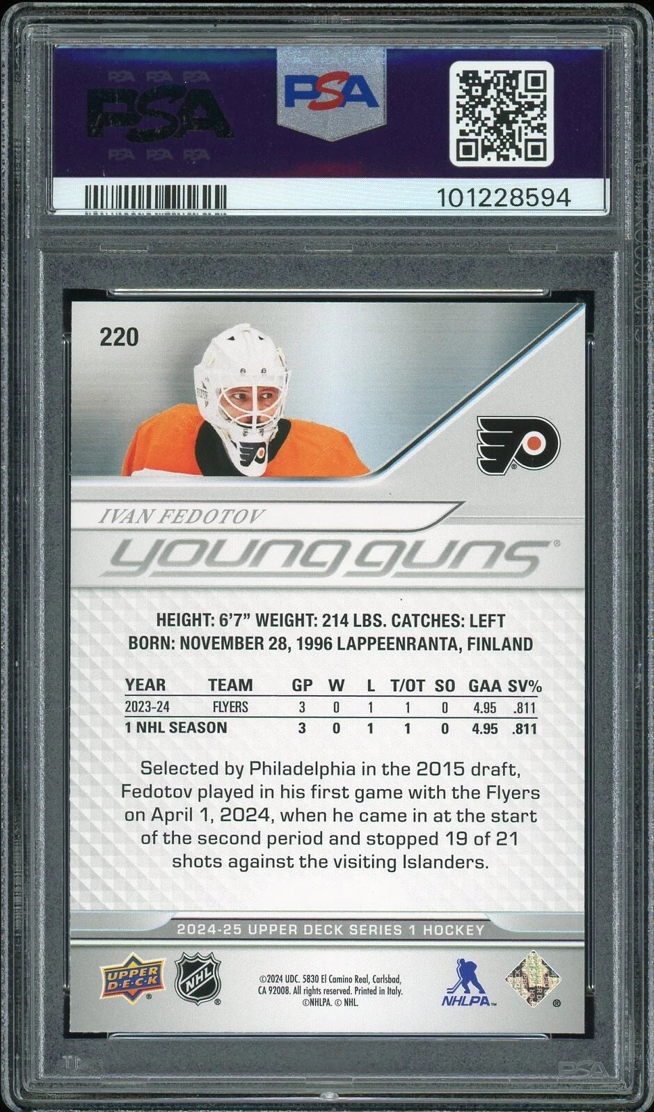 2024 Upper Deck #220 Ivan Fedotov PSA 9 Mint