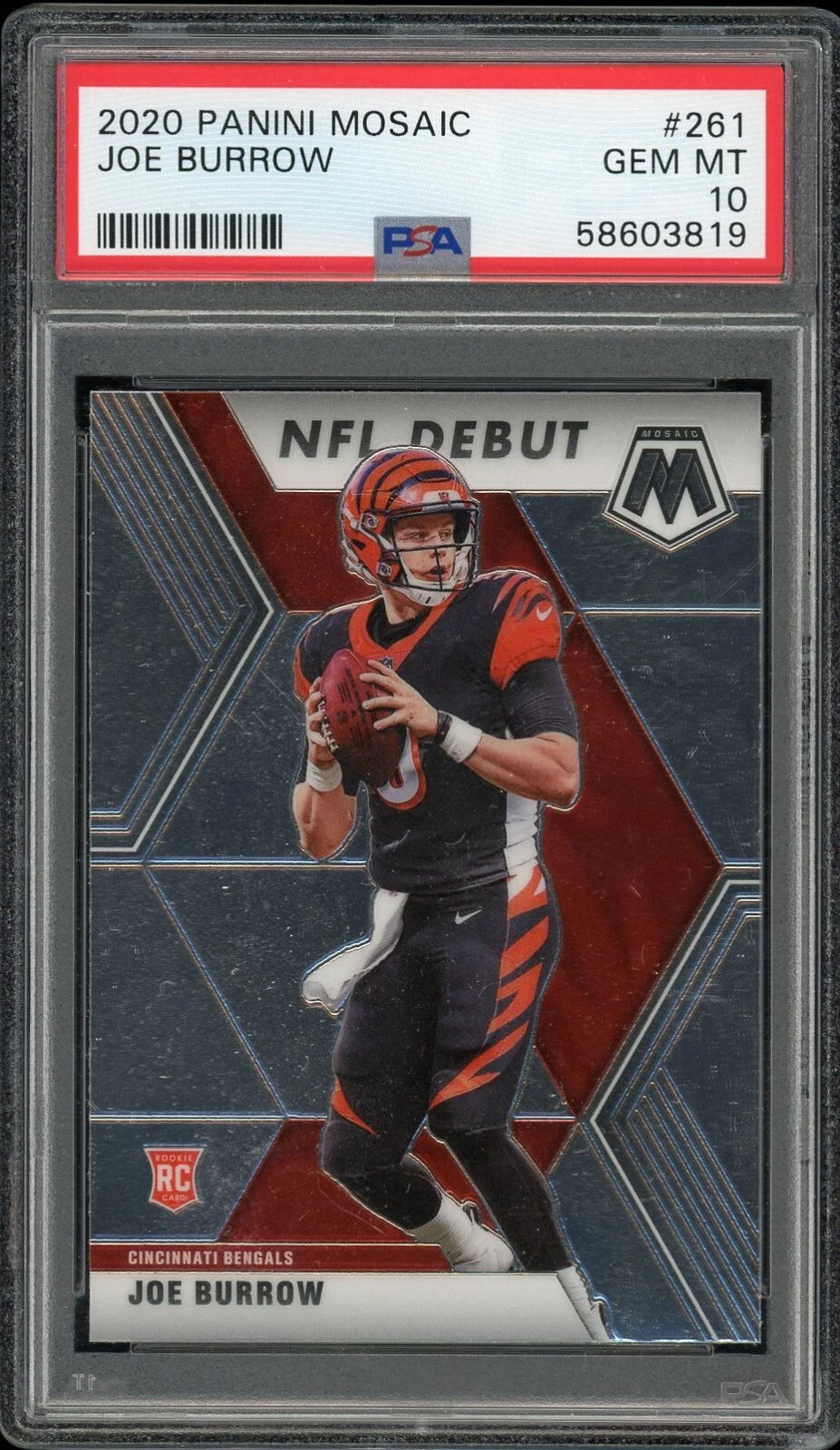 2020 Panini Mosaic #261 Joe Burrow PSA 10 GEM MT