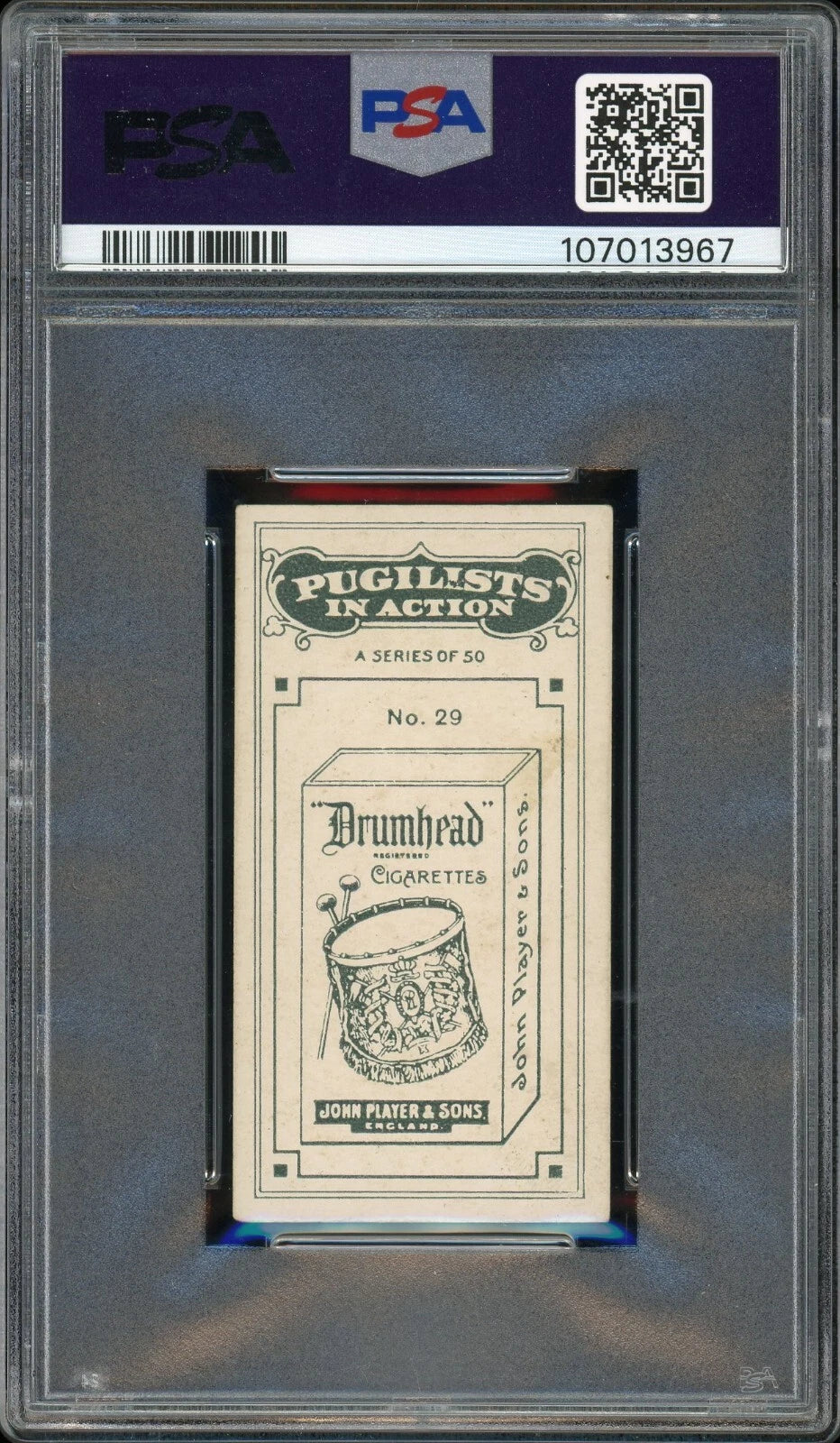 1928 John Player & Son #29 Frank Moody Pugilists in Action PSA 2 Good