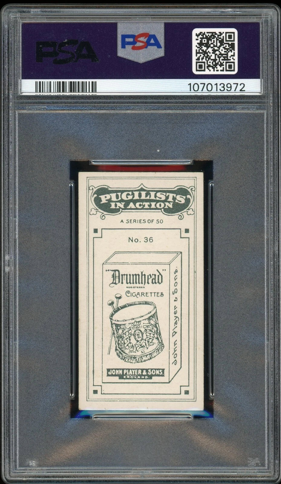 1928 John Player & Son #36 Joe Rolfe Pugilists in Action PSA 6 EX-MT