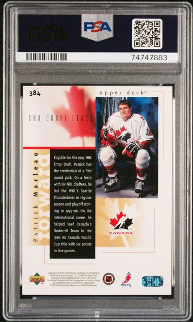 1996 Upper Deck #384 Patrick Marleau PSA 8 NM-MT