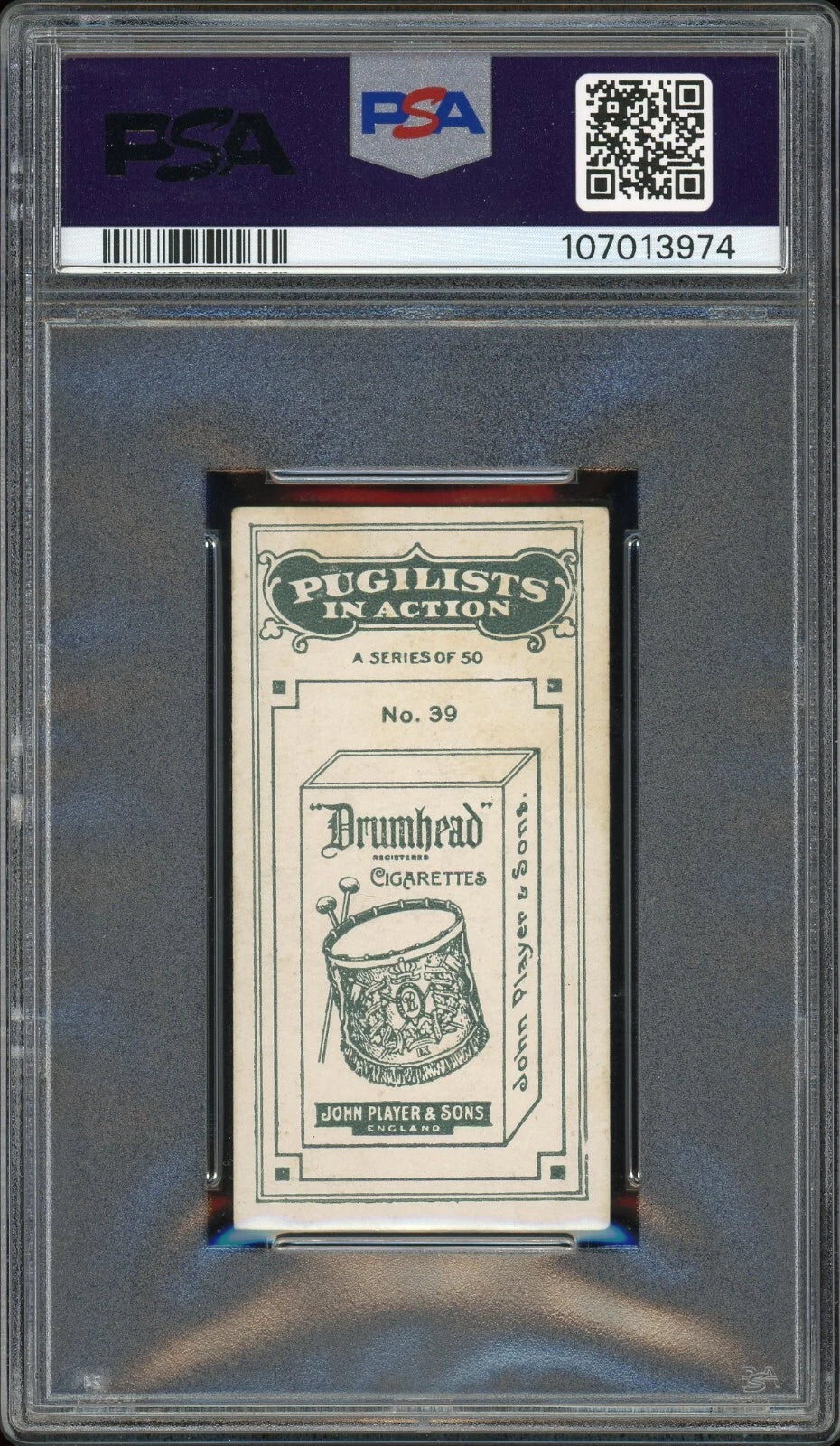 1928 John Player & Son #39 Don Shortland Pugilists in Action PSA 5