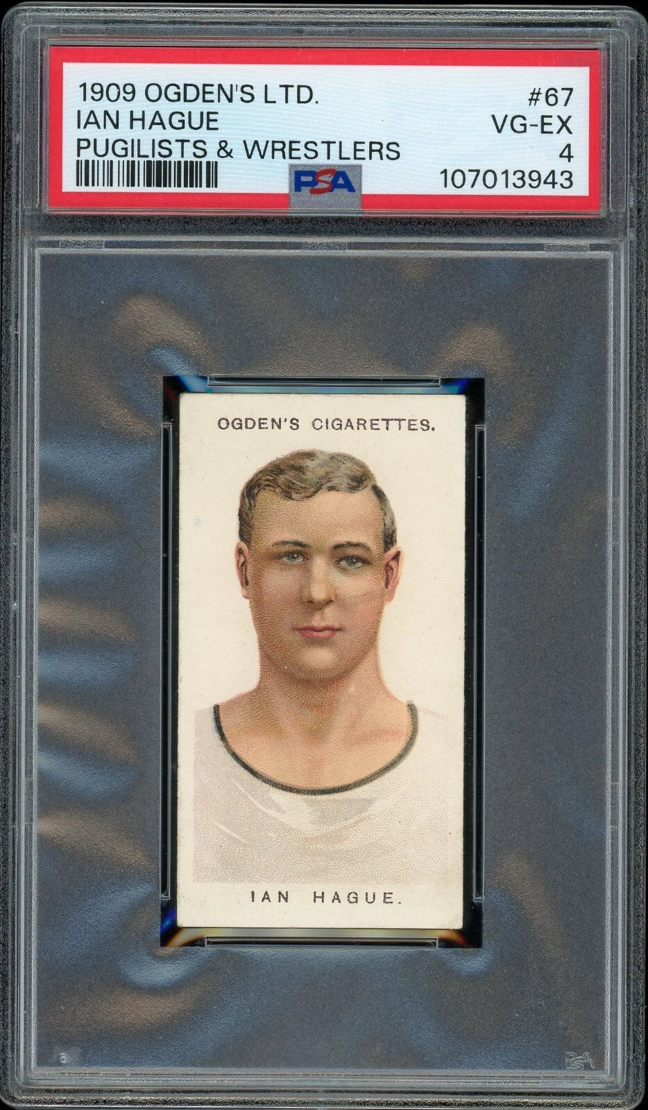 1909 Ogden's LTD #67 Ian Hague Pugilists & Wrestlers PSA 4 VG-EX