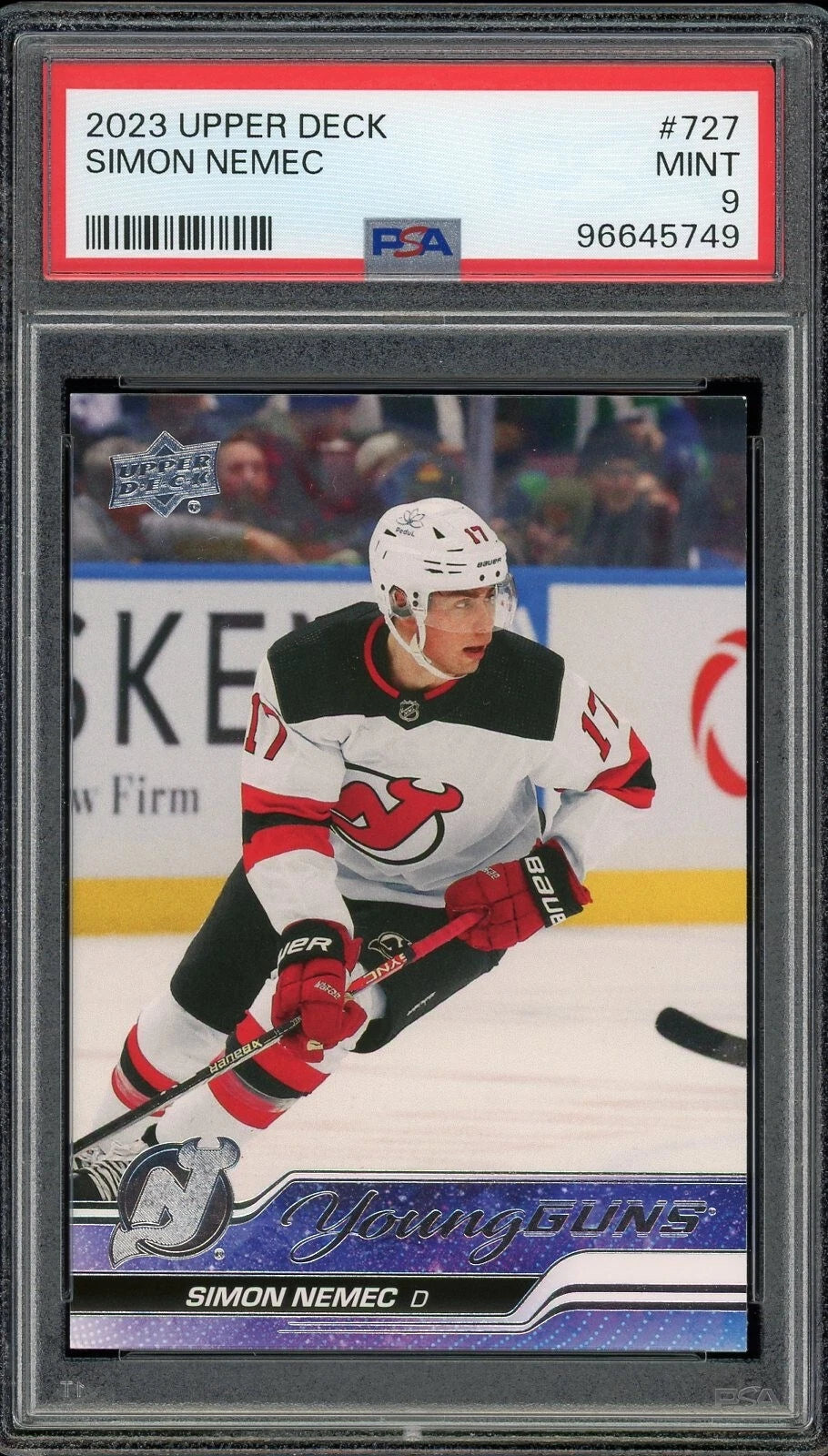 2023 Upper Deck #727 Simon Nemec PSA 9 Mint
