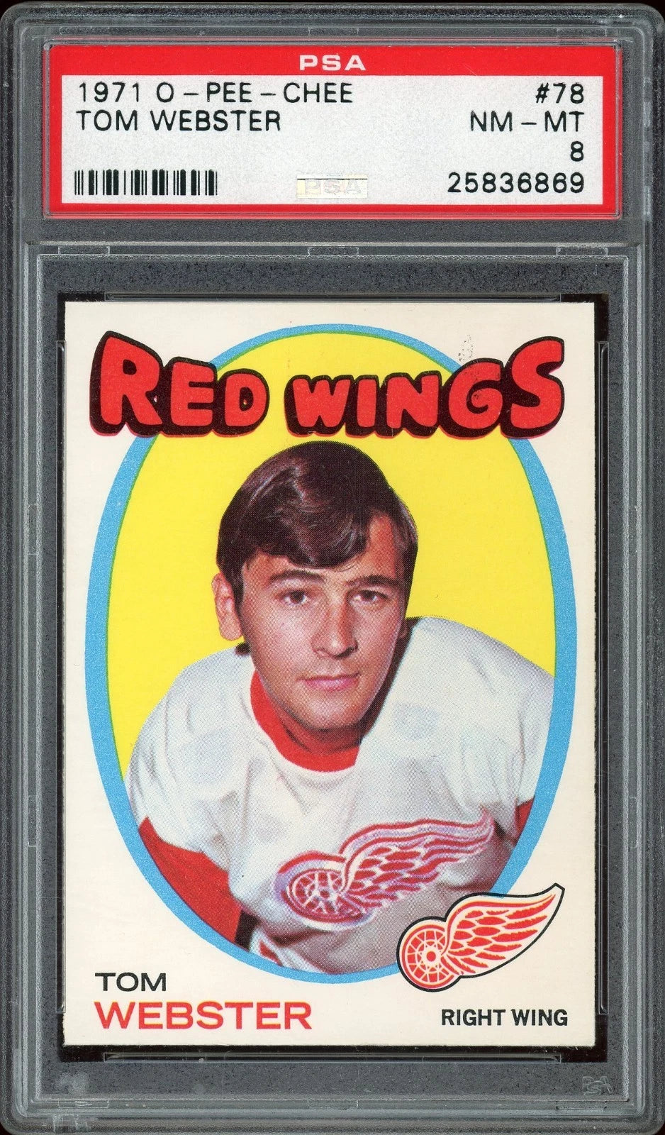 1971 O-Pee-Chee #78 Tom Webster PSA 8 NM-MT