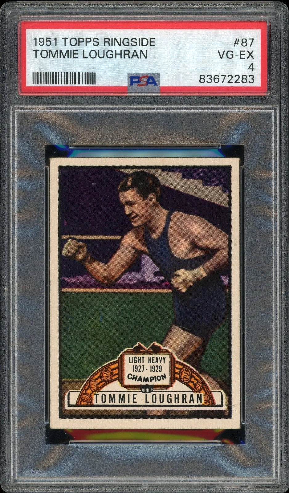 1951 Topps Ringside #87 Tommie Loughran PSA 4 VG-EX