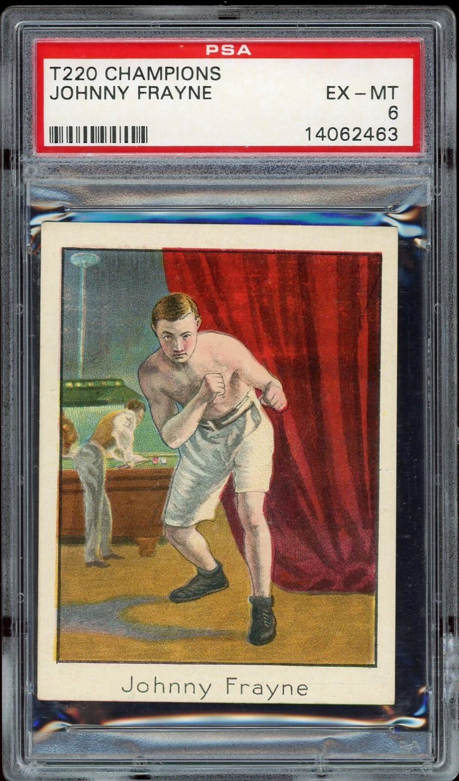1910 Mecca Cigarettes T220 Johnny Frayne PSA 6 EX-MT