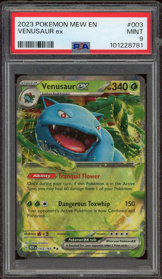2023 Pokemon Mew EN #003 Venusaur ex PSA 9 Mint