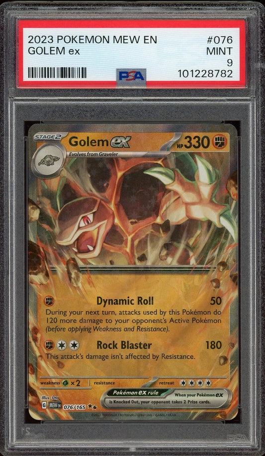 2023 Pokemon Mew EN #076 Golem ex PSA 9 Mint