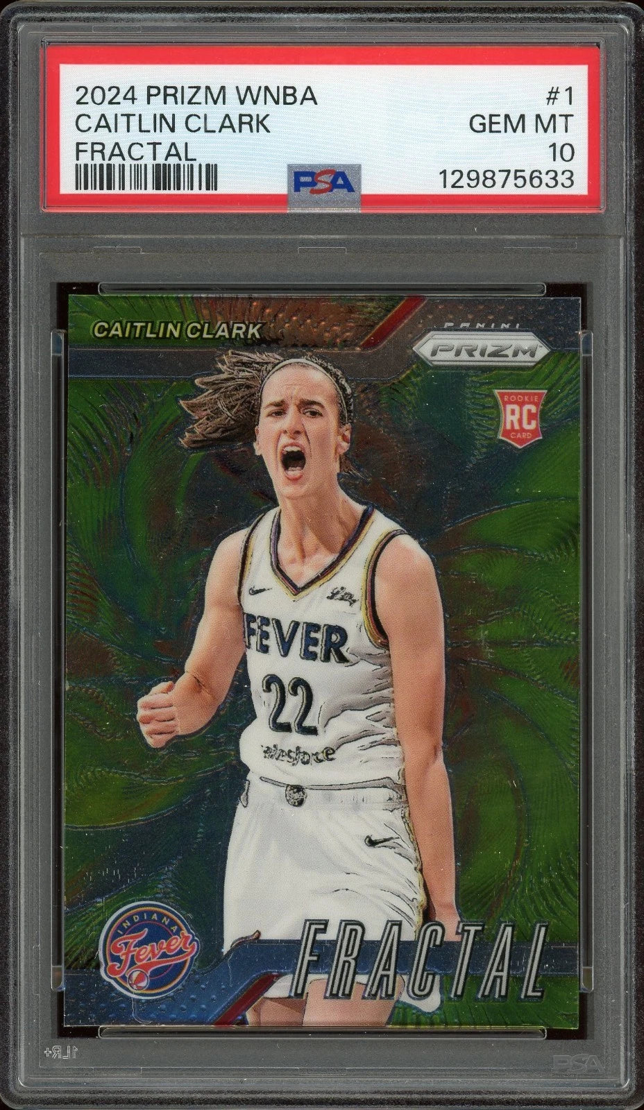 2024 Prizm WNBA #1 Caitlin Clark Fractal PSA 10 GEM MT