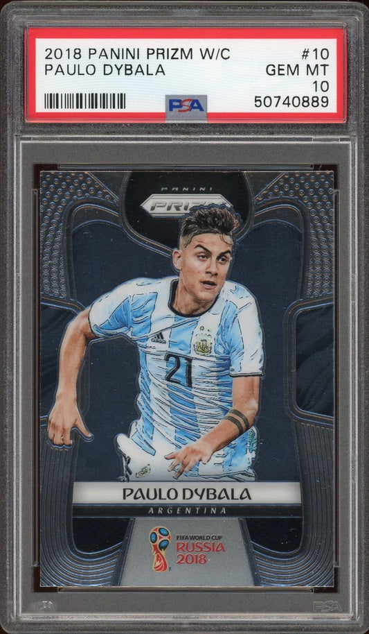 2018 Panini Prizm World Cup #10 Paulo Dybala PSA 10 GEM MT