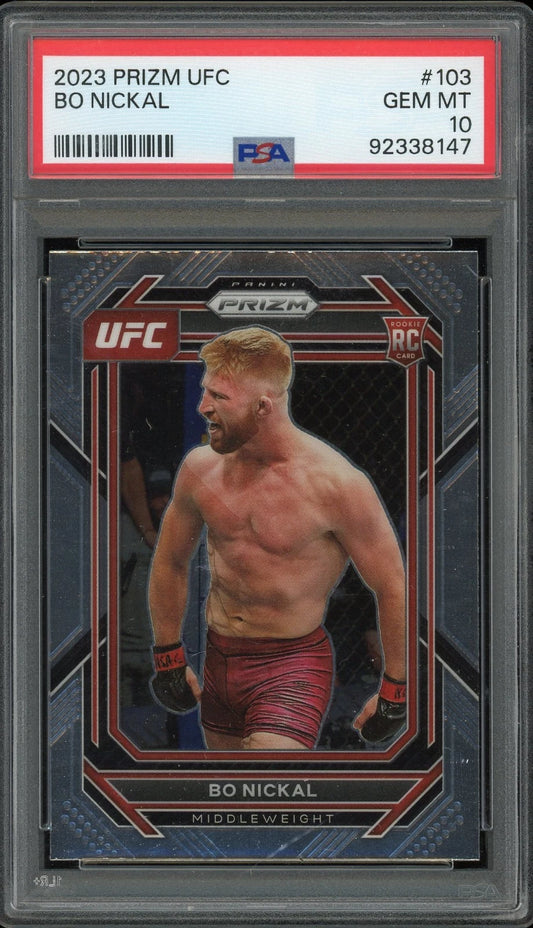 2023 Prizm UFC #103 Bo Nickal PSA 10 GEM MT