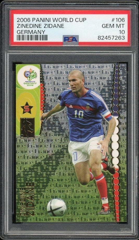 2006 Panini World Cup #106 Zinedine Zidane Germany PSA 10 GEM MT