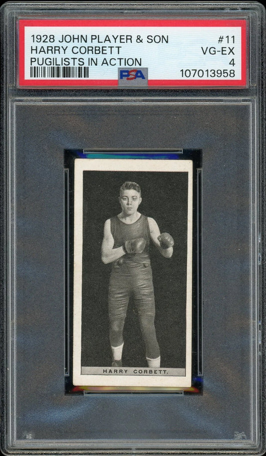 1928 John Player & Son #11 Harry Corbett Pugilists in Action PSA 4 VG-EX