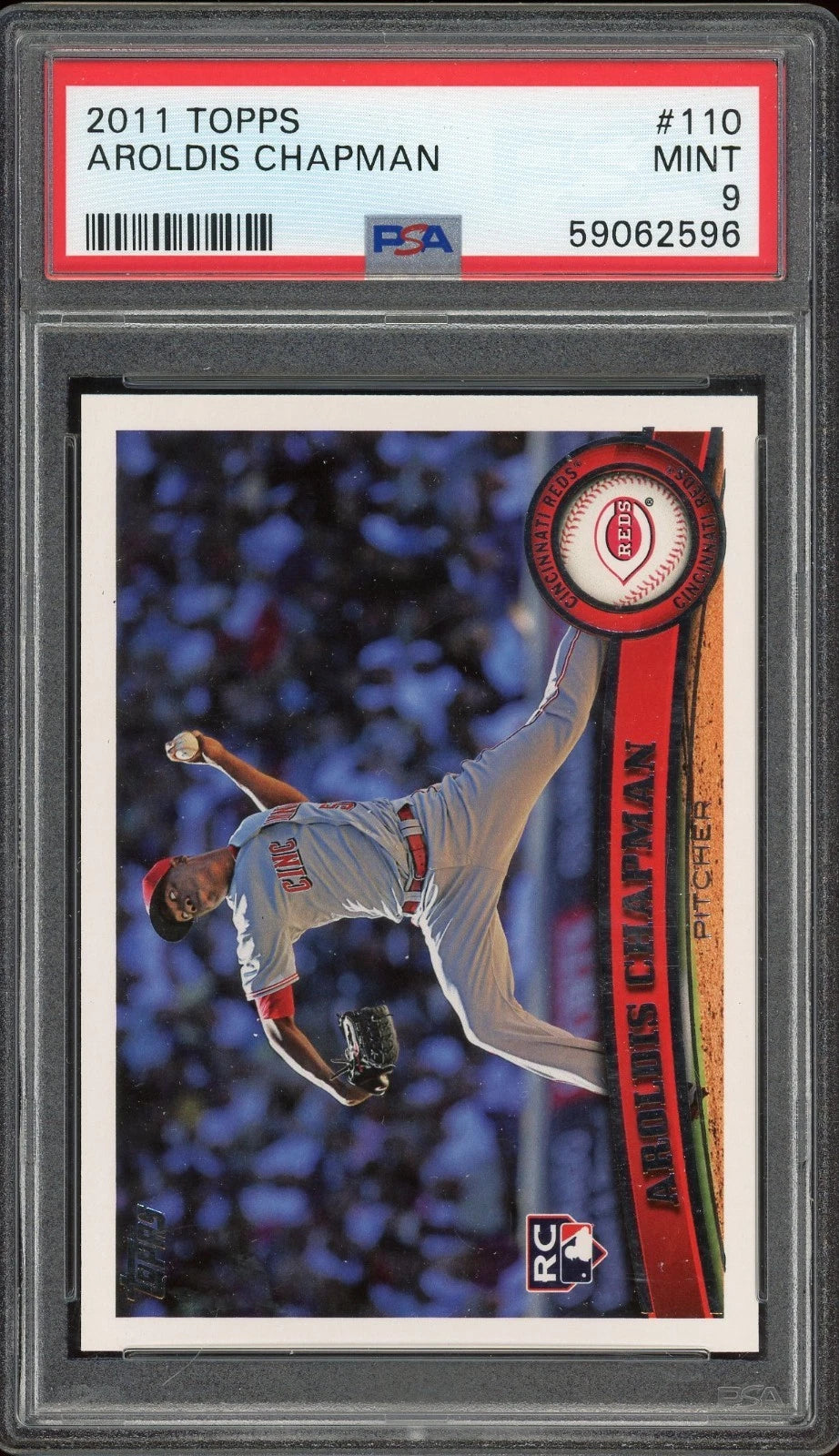 2011 Topps #110 Aroldis Chapman PSA 9 mint