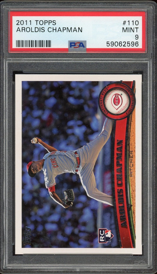 2011 Topps #110 Aroldis Chapman PSA 9 mint