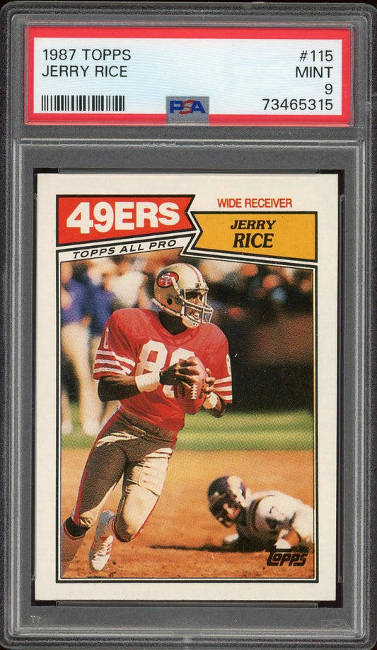 1987 Topps #115 Jerry Rice PSA 9 Mint