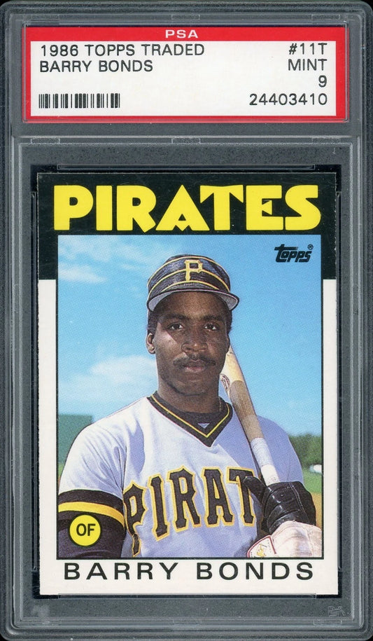 1986 Topps Traded #11T Barry Bonds PSA 9 Mint