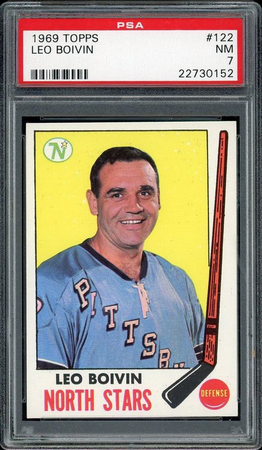 1969 Topps #122 Leo Boivin PSA 7 NM