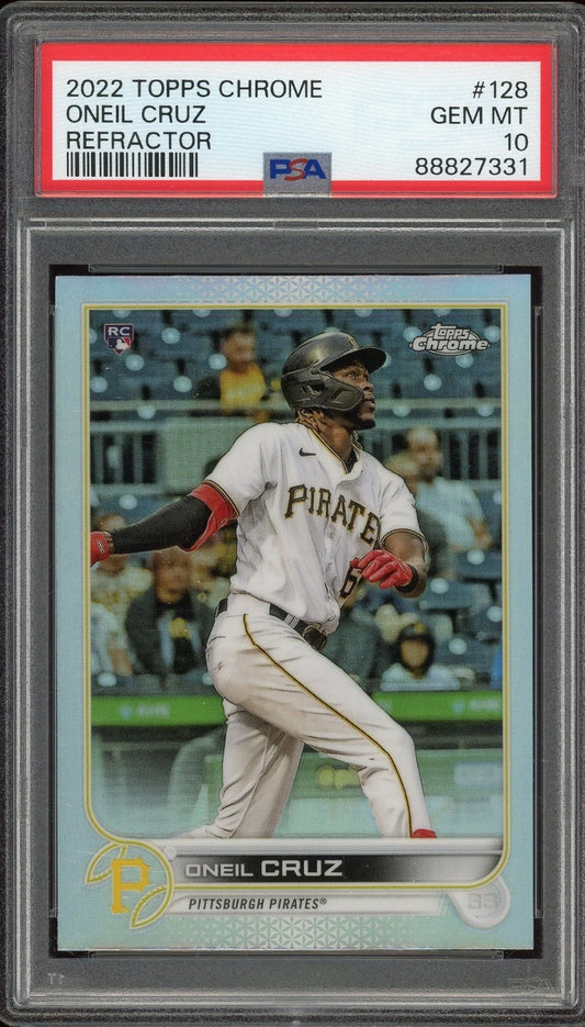 2022 Topps Chrome #128 Oneil Cruz Refractor PSA 10 GEM MT