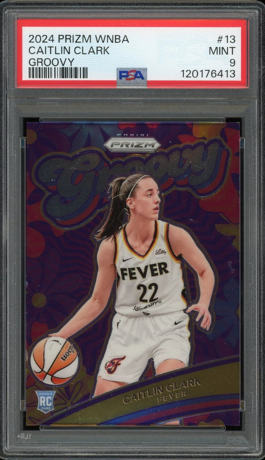2024 Prizm WNBA #13 Caitlin Clark Groovy PSA 9 Mint