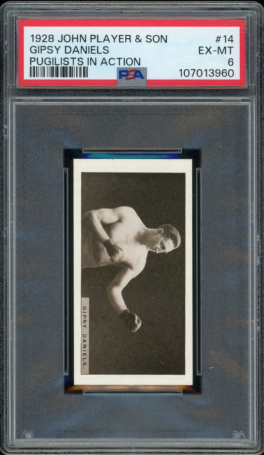 1928 John Player & Son #14 Gipsy Daniels Pugilists in Action PSA 6 EX-MT