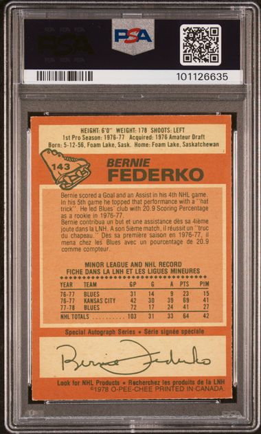 1978 O-Pee-Chee #143 Bernie Federko PSA 5 EX
