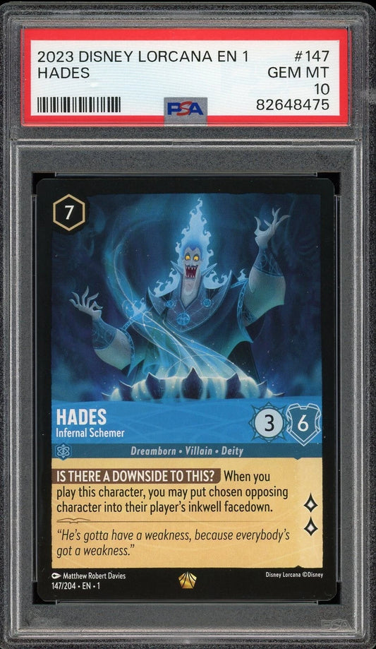 2023 EN 1 The First Chapter #147 Hades Infernal Schemer PSA 10 GEM MT