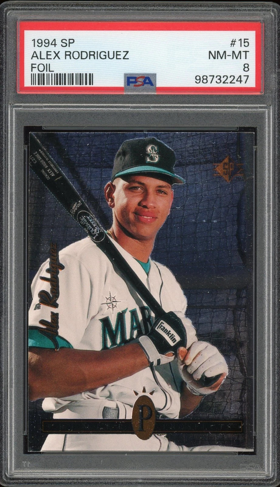 1994 SP #15 Alex Rodriguez Foil PSA 8 NM-MT