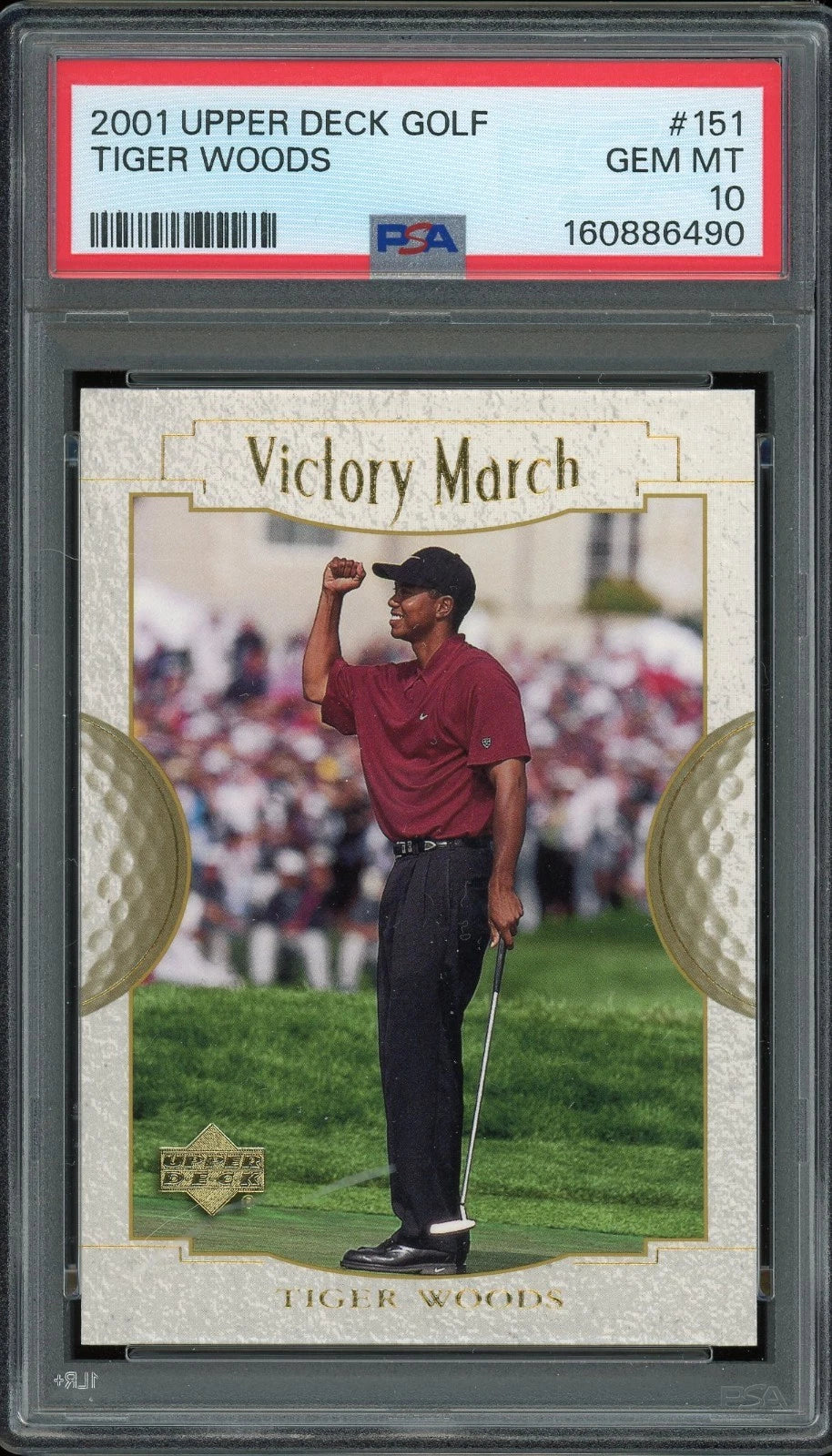 2001 Upper Deck Golf #151 Tiger Woods PSA 10 GEM MT