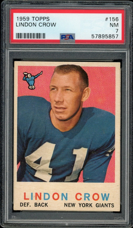 1959 Topps #156 Lindon Crow PSA 7 NM