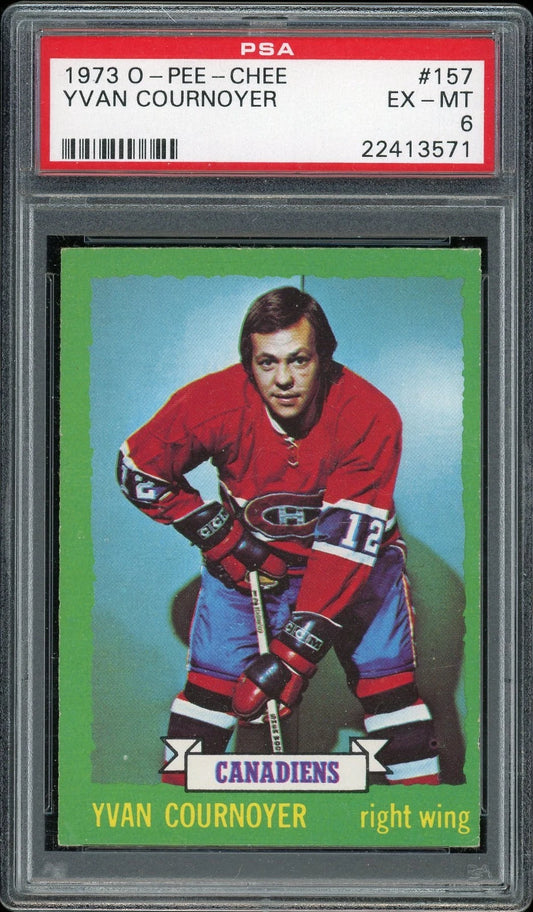 1973 O-Pee-Chee #157 Yvan Cournoyer PSA 6 EX-MT