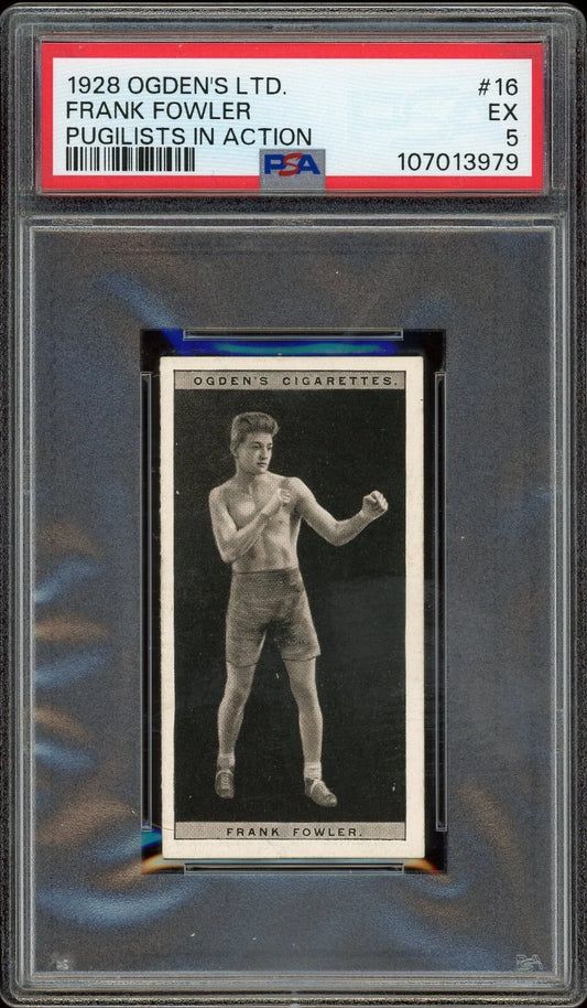 1928 Ogden's LTD #16 Frank Fowler Pugilists in Action PSA 5 EX