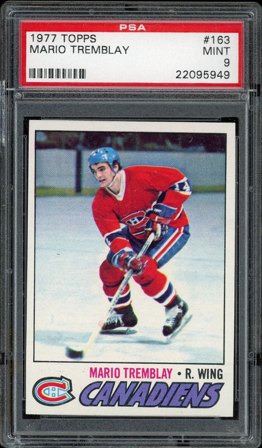 1977 Topps #163 Mario Tremblay PSA 9 Mint