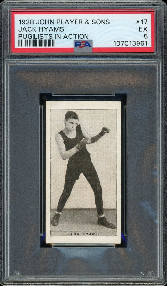 1928 John Player & Son #17 Jack Hyams Pugilists in Action PSA 5 EX
