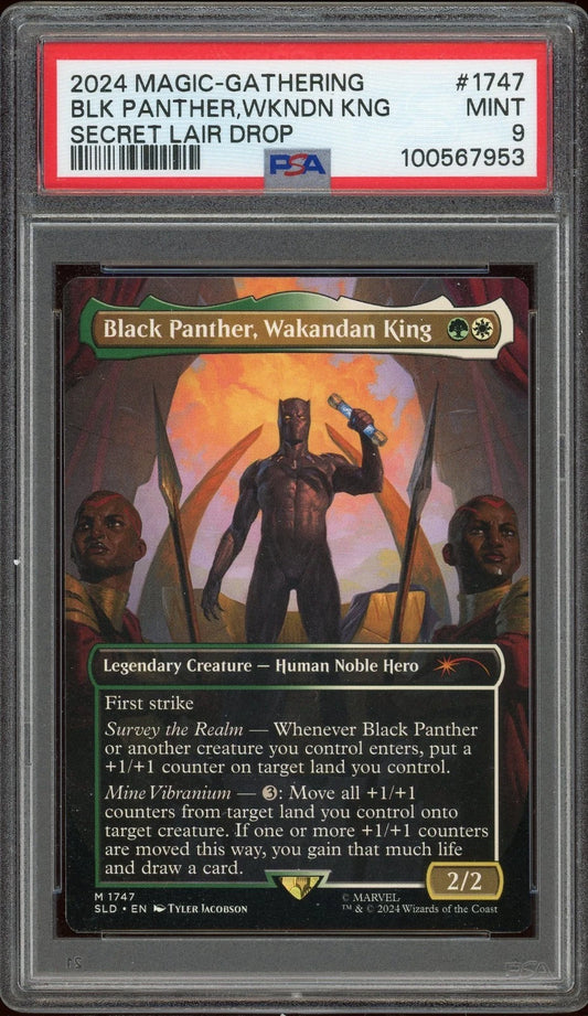 2024 Secret Lair Drop #1747 Black Panther, Wakandan King PSA 9 Mint