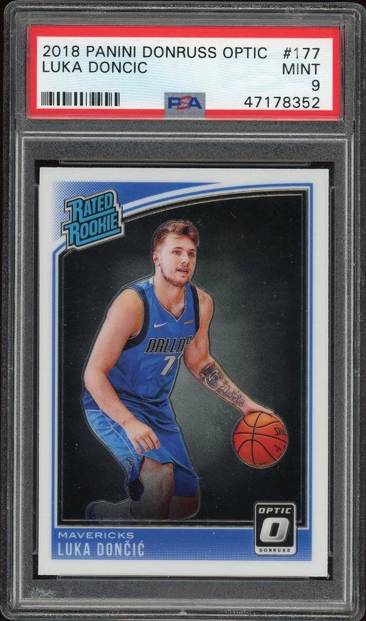 2018 Panini Donruss Optic #177 Luka Doncic PSA 9