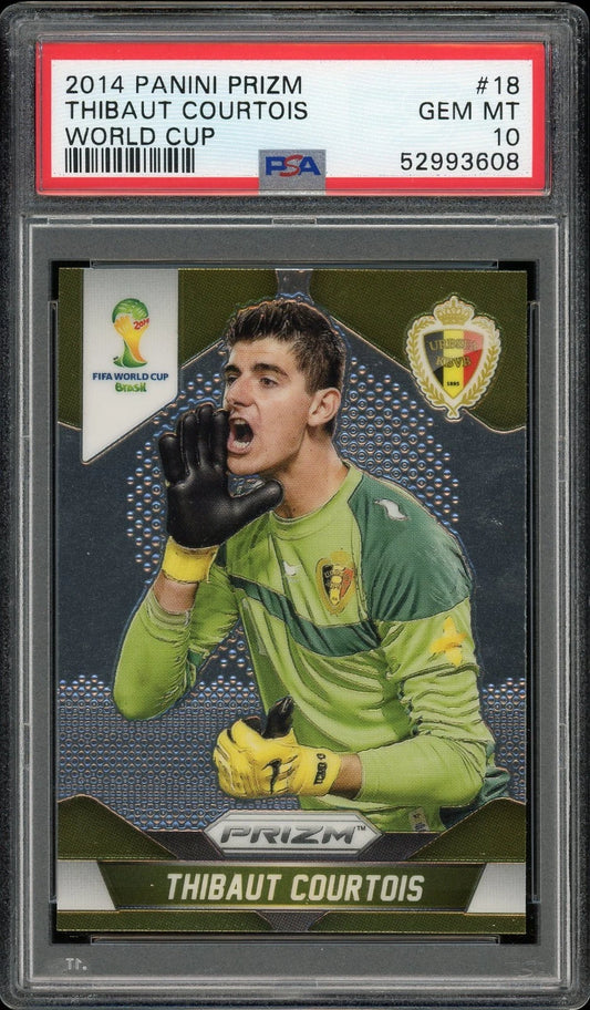2014 Panini Prizm #18 Thibaut Courtois World Cup PSA 10
