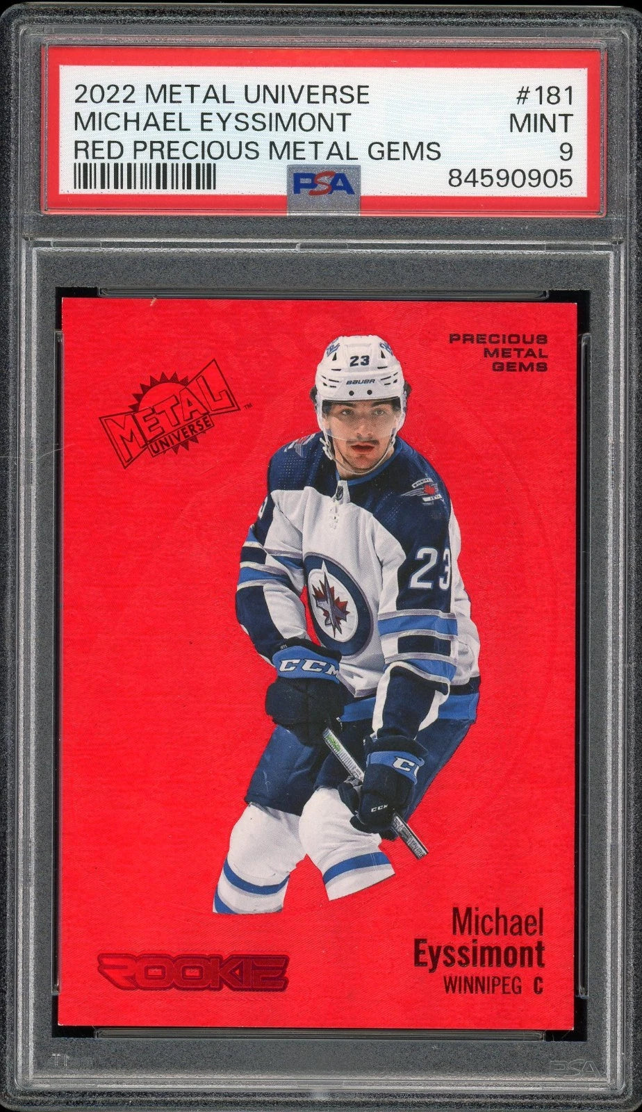 2022 Metal Universe #181 Michael Eyssimont Red Precious Metal Gems PSA 9 Mint