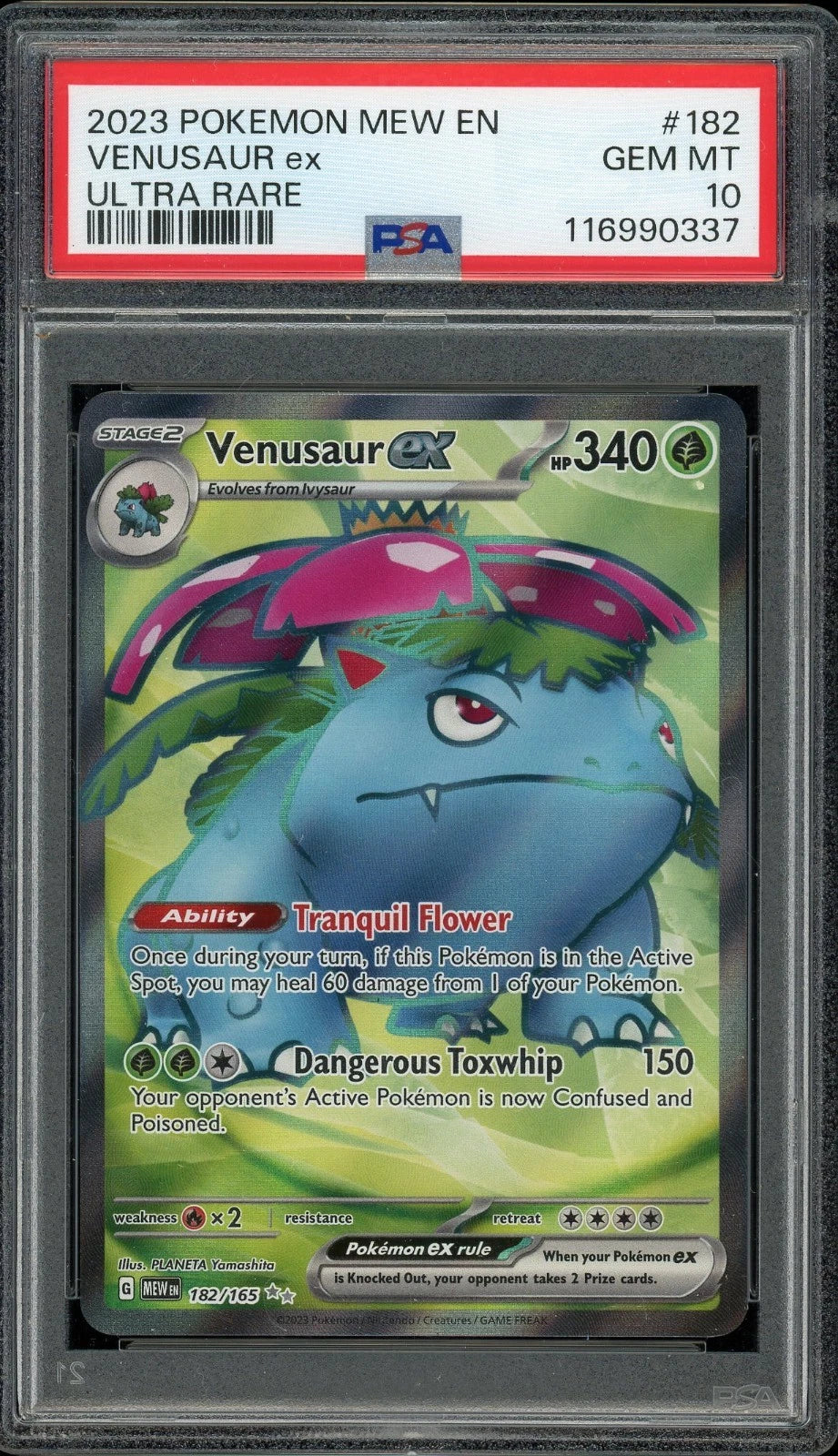 2023 Pokemon Mew EN #182 Venusaur ex Ultra Rare PSA 10 GEM MT