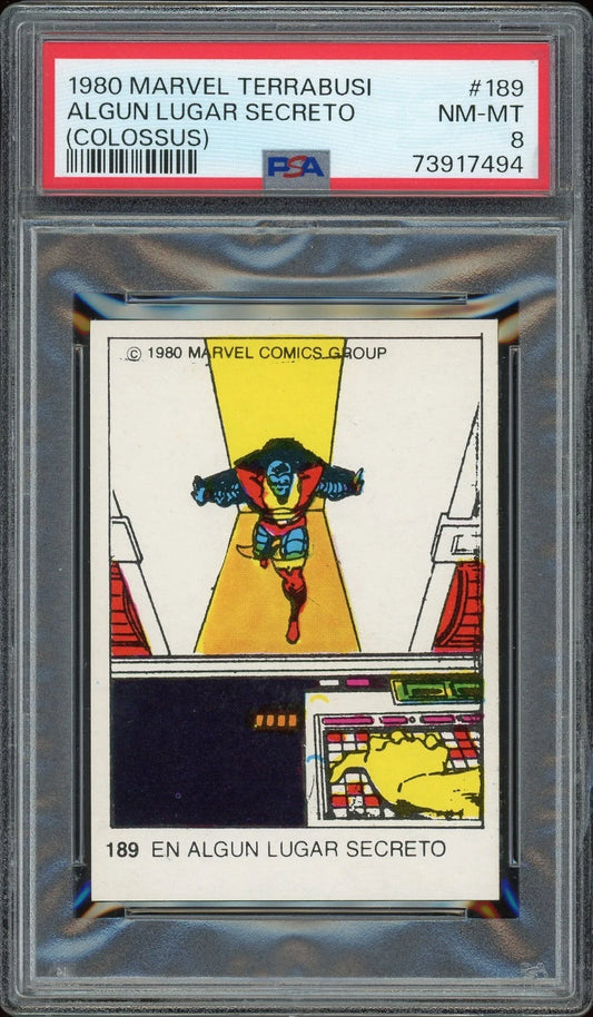 1980 Marvel Terrabusi #189 Algun Lugar Secreto Colossus PSA 8 NM-MT