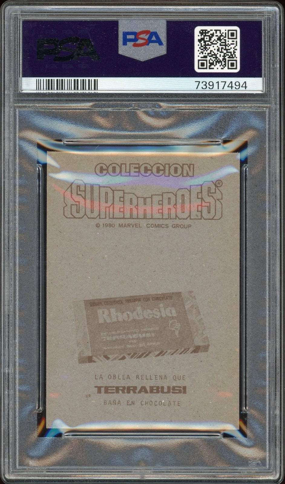 1980 Marvel Terrabusi #189 Algun Lugar Secreto Colossus PSA 8 NM-MT