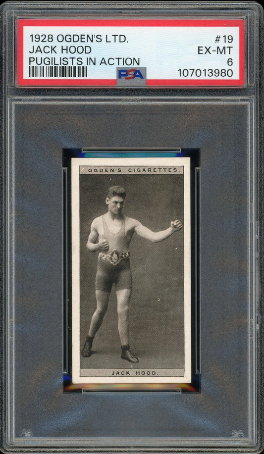1928 Ogden's LTD #19 Jack Hood Pugilists in Action PSA 6 EX-MT