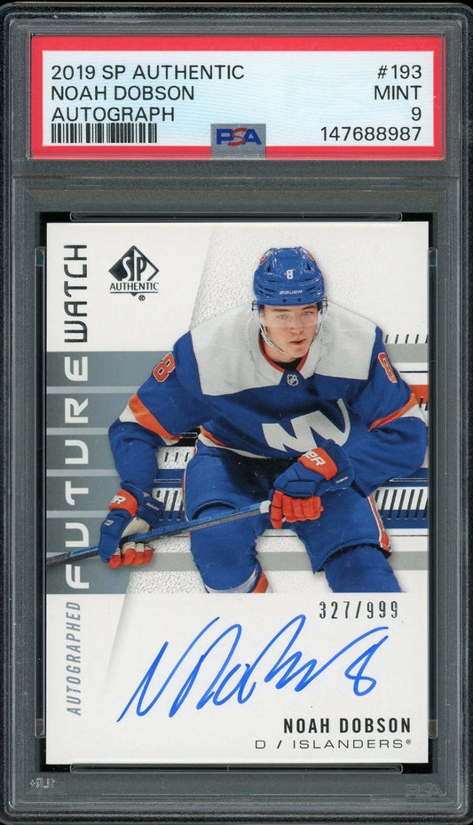 2019 SP Authentic #193 Noah Dobson Autograph PSA 9 Mint